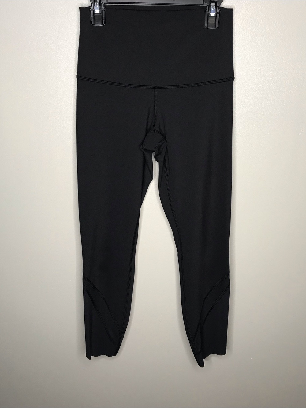 lululemon athletica Wunder Under Roll Down Black High-Rise Leggings Sz 2